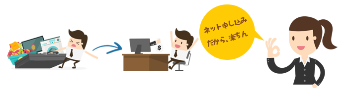 ネット申し込みだから楽ちん